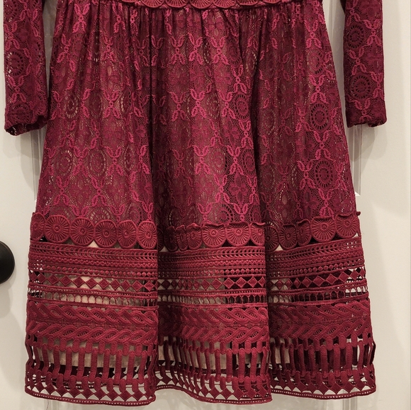 ASOS Premium Lace Mini Skater Dress US 6 - Picture 7 of 10